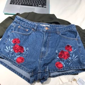 H&M Shorts - H&M for Coachella embroidered high waisted shorts H&M Shorts - H&M for Coachella embroidered high waisted shorts
